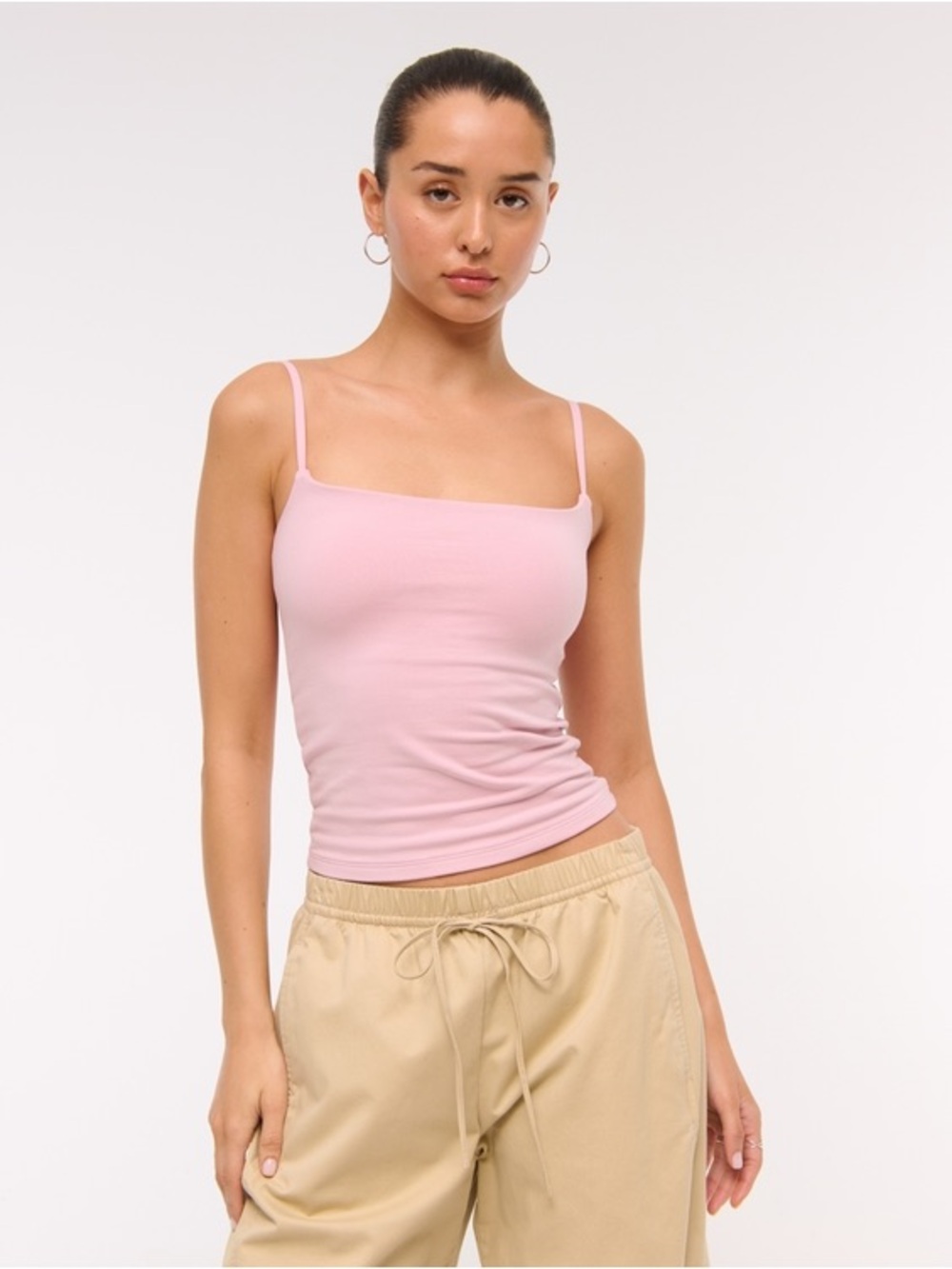 Abercrombie & Fitch Light Pink Square Neck Camisole